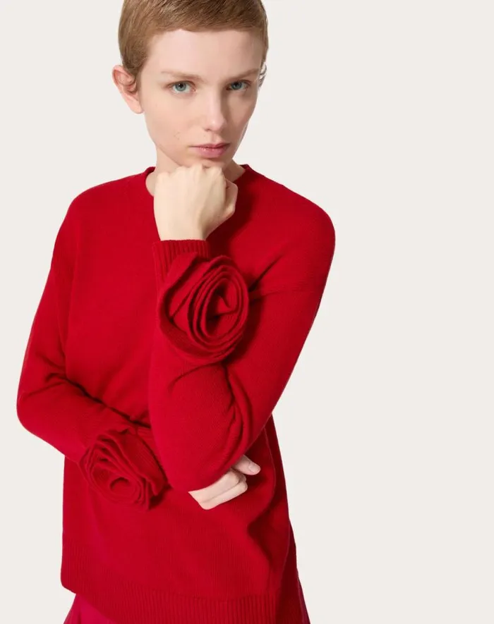 Valentino Knitwear Woman Wool Sweater For Woman In Black Black
