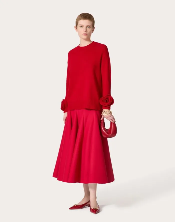 Valentino Knitwear Woman Wool Sweater For Woman In Black Black