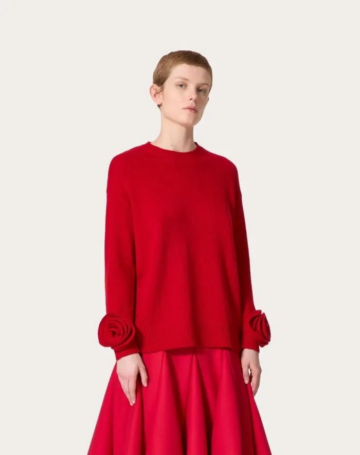 Valentino Knitwear Woman Wool Sweater For Woman In Black Black