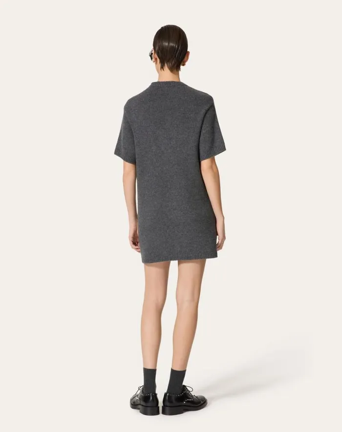 Valentino Knitwear Woman Wool Sweater For Woman In Dark Grey Dark Grey