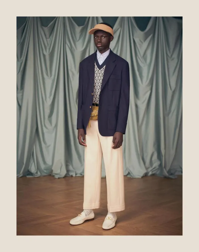 Valentino Laceups And Loafers Man Vlogo Signature Kidskin Moccasin For Man In Ivory Ivory