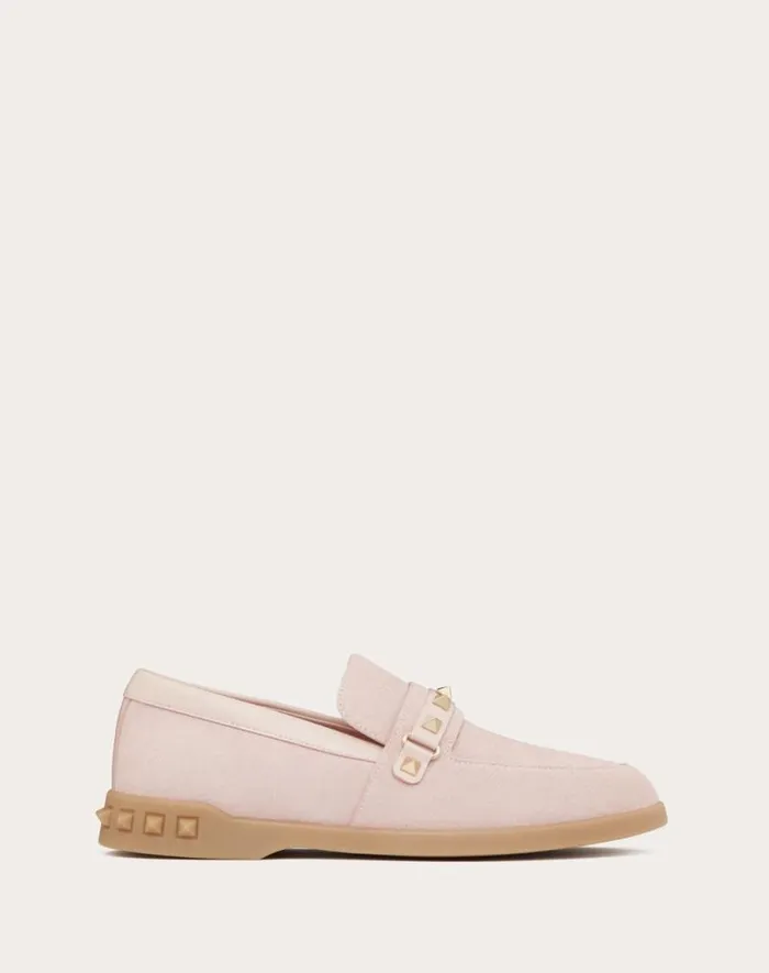 Valentino Loafers And Oxfords Woman Leisure Flows Split Leather Loafer For Woman In Cappuccino Cappuccino Valentino Loafers And Oxfords Woman Leisure Flows Split Leather Loafer For Woman In Cappuccino Cappuccino