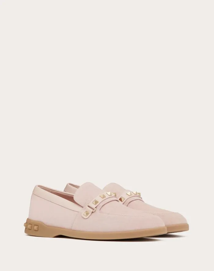 Valentino Loafers And Oxfords Woman Leisure Flows Split Leather Loafer For Woman In Cappuccino Cappuccino