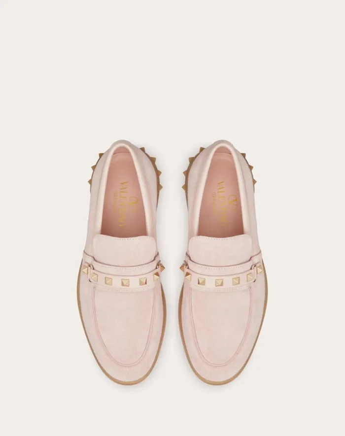 Valentino Loafers And Oxfords Woman Leisure Flows Split Leather Loafer For Woman In Cappuccino Cappuccino