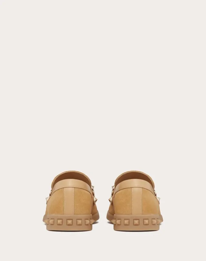 Valentino Loafers And Oxfords Woman Leisure Flows Split Leather Loafer For Woman In Cappuccino Cappuccino