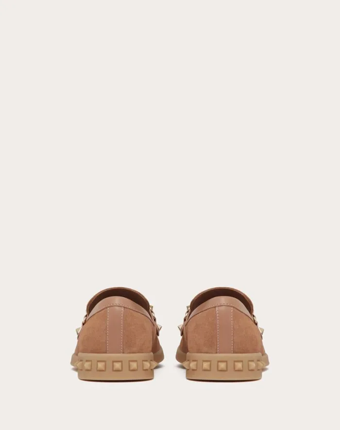 Valentino Loafers And Oxfords Woman Leisure Flows Split Leather Loafer For Woman In Cappuccino Cappuccino