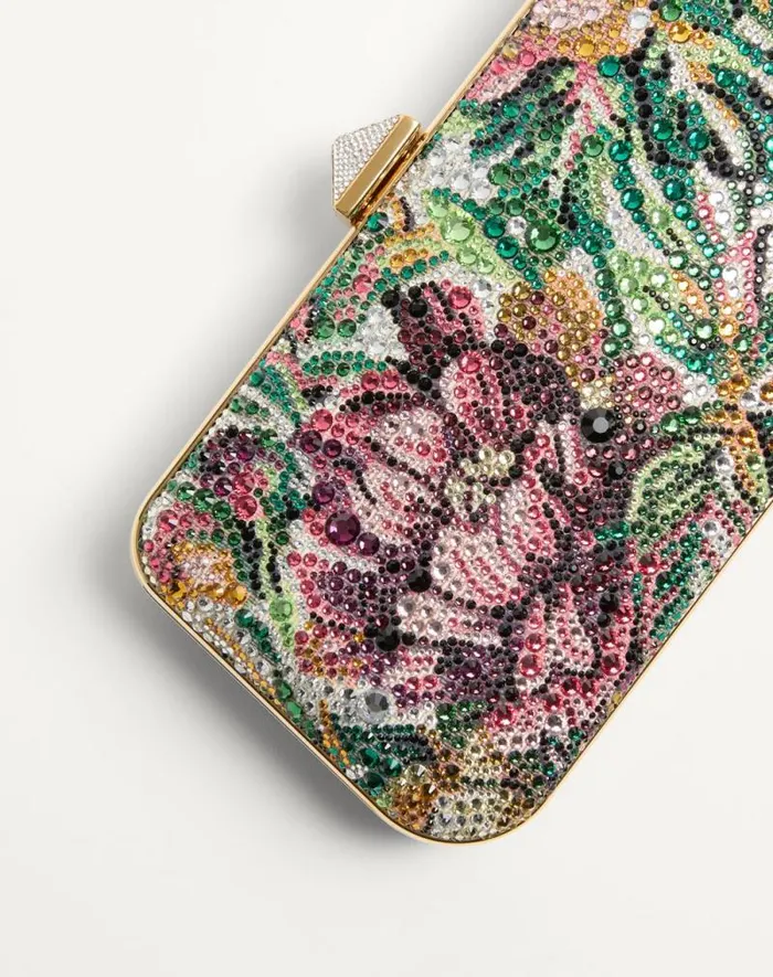 Valentino Mini Bags Woman Carry Secrets Minaudiere With Rhinestone Voyage Imaginaire Motif For Woman In Multicolor Multicolor Valentino Mini Bags Woman Carry Secrets Minaudiere With Rhinestone Voyage Imaginaire Motif For Woman In Multicolor Multicolor