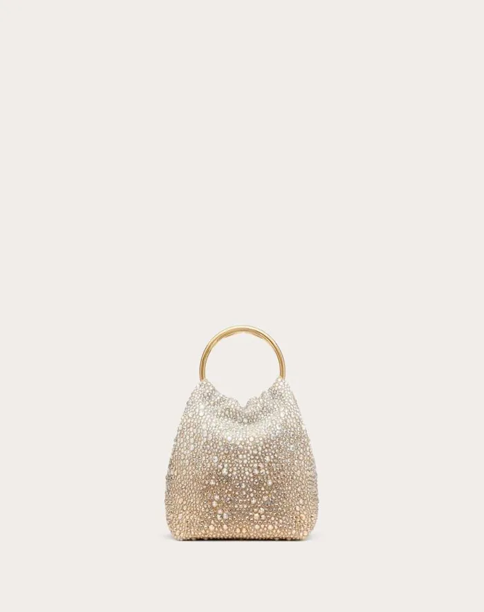 Valentino Mini Bags Woman Valentino Garavani Carry Secrets Small Embroidered Bucket Bag For Woman In Hazelnutcrystalgold Hazelnutcrystalgold Valentino Mini Bags Woman Valentino Garavani Carry Secrets Small Embroidered Bucket Bag For Woman In Hazelnutcrystalgold Hazelnutcrystalgold
