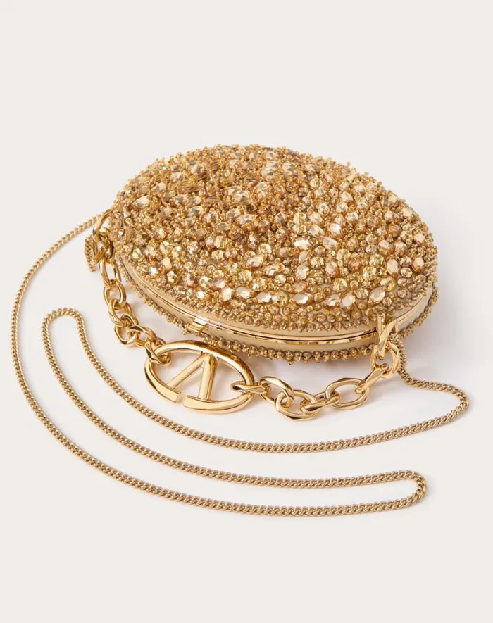 Valentino Mini Bags Woman Valentino Garavani Minaudiere Carry Secrets With Chain For Woman In Gold Gold Valentino Mini Bags Woman Valentino Garavani Minaudiere Carry Secrets With Chain For Woman In Gold Gold