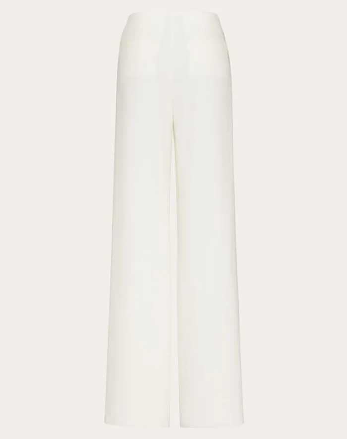 Valentino Pants And Shorts Woman Cady Couture Trousers For Woman In Ivory Ivory