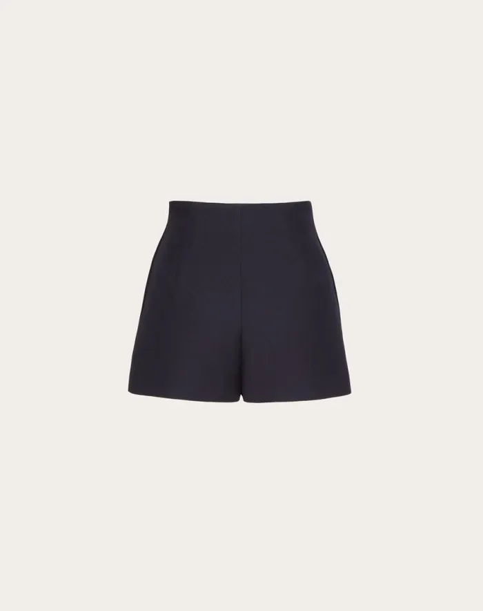 Valentino Pants And Shorts Woman Crepe Couture Shorts For Woman In Black Black Valentino Pants And Shorts Woman Crepe Couture Shorts For Woman In Black Black