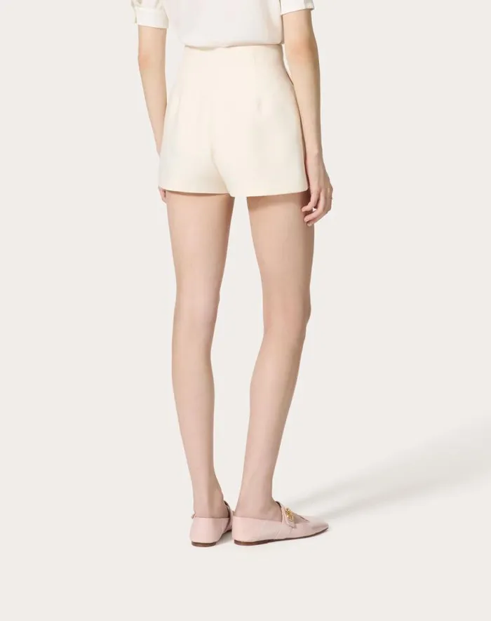 Valentino Pants And Shorts Woman Crepe Couture Shorts For Woman In Black Black Valentino Pants And Shorts Woman Crepe Couture Shorts For Woman In Black Black