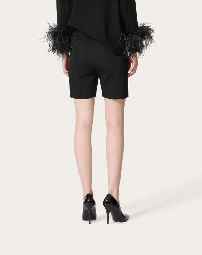 Valentino Pants And Shorts Woman Grisaille Bermuda Shorts For Woman In Black Black