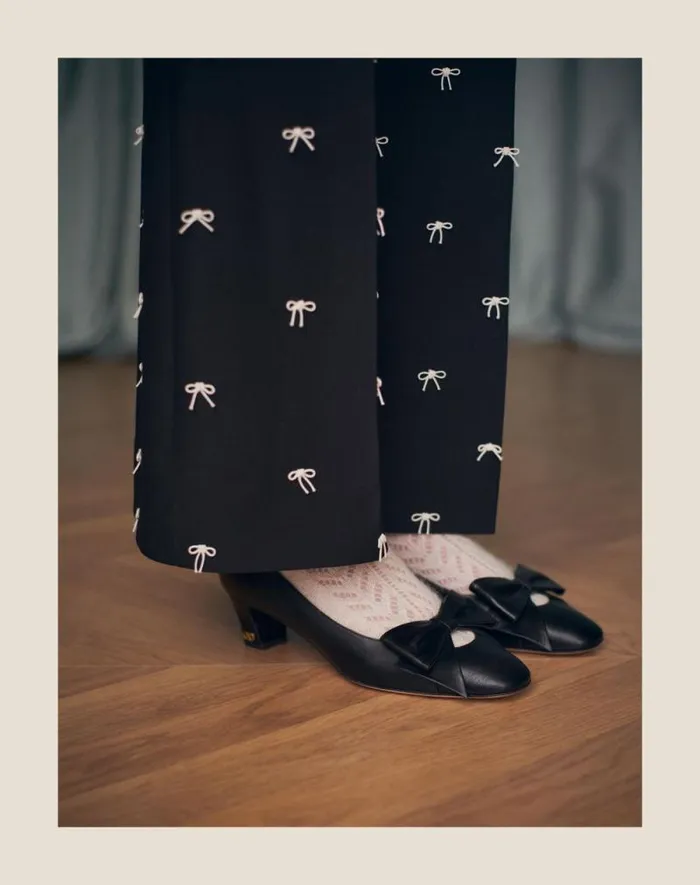 Valentino Pumps Woman Bowow Pumps In Kidskin 45mm For Woman In Black Black Valentino Pumps Woman Bowow Pumps In Kidskin 45mm For Woman In Black Black