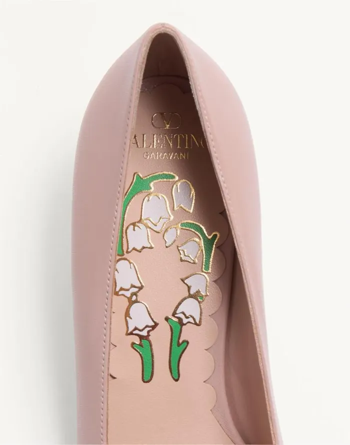 Valentino Pumps Woman Bowow Pumps In Kidskin 45mm For Woman In Black Black Valentino Pumps Woman Bowow Pumps In Kidskin 45mm For Woman In Black Black