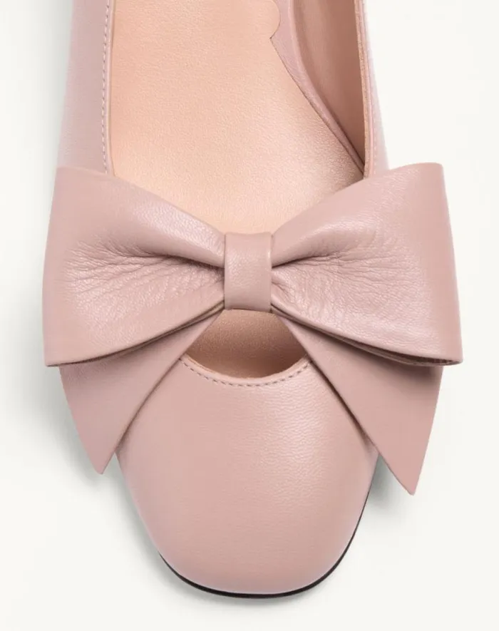 Valentino Pumps Woman Bowow Pumps In Kidskin 45mm For Woman In Black Black Valentino Pumps Woman Bowow Pumps In Kidskin 45mm For Woman In Black Black