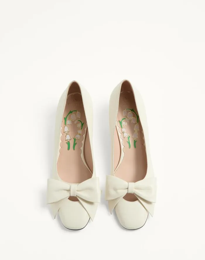 Valentino Pumps Woman Bowow Pumps In Kidskin 45mm For Woman In Black Black Valentino Pumps Woman Bowow Pumps In Kidskin 45mm For Woman In Black Black