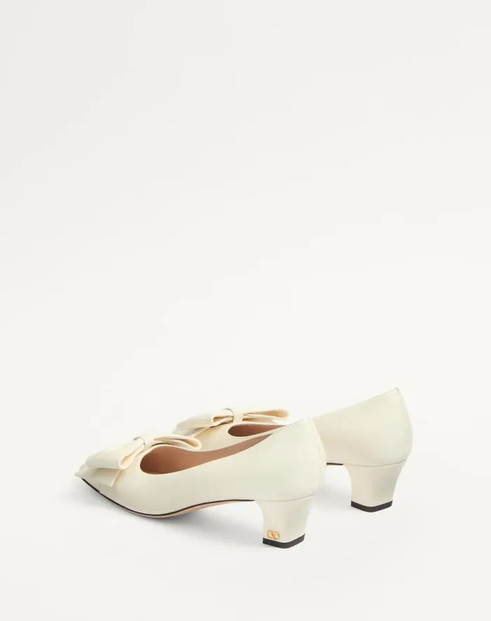 Valentino Pumps Woman Bowow Pumps In Kidskin 45mm For Woman In Black Black Valentino Pumps Woman Bowow Pumps In Kidskin 45mm For Woman In Black Black