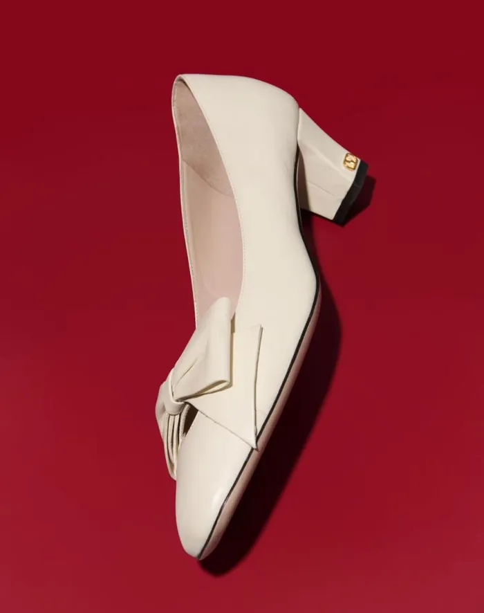 Valentino Pumps Woman Bowow Pumps In Kidskin 45mm For Woman In Black Black Valentino Pumps Woman Bowow Pumps In Kidskin 45mm For Woman In Black Black