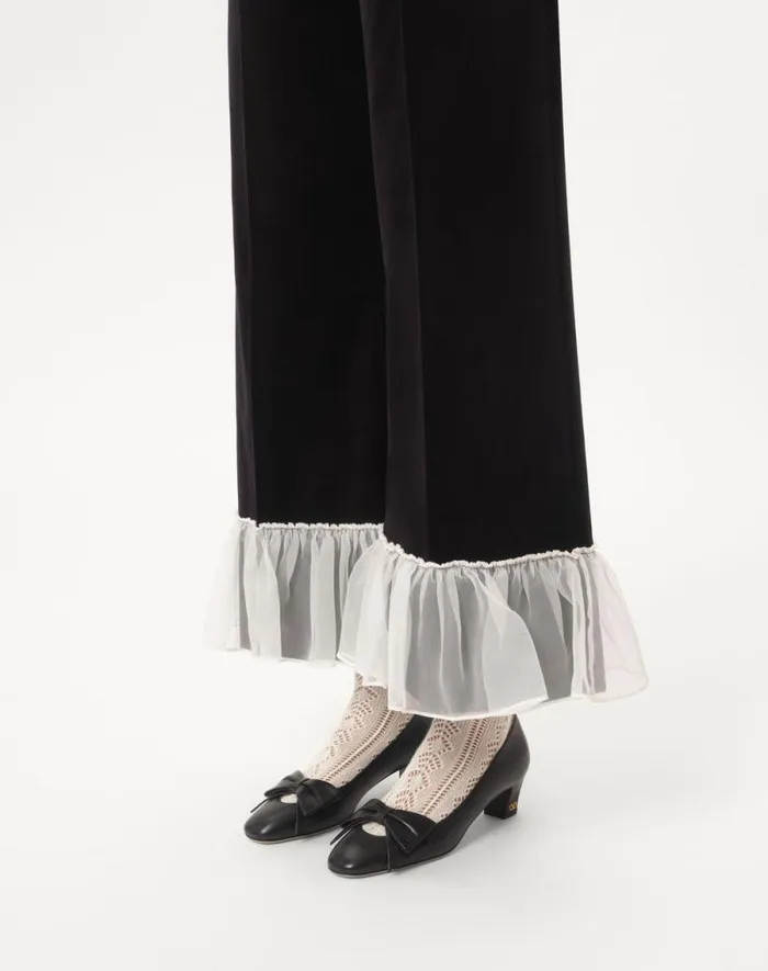 Valentino Pumps Woman Bowow Pumps In Kidskin 45mm For Woman In Black Black Valentino Pumps Woman Bowow Pumps In Kidskin 45mm For Woman In Black Black