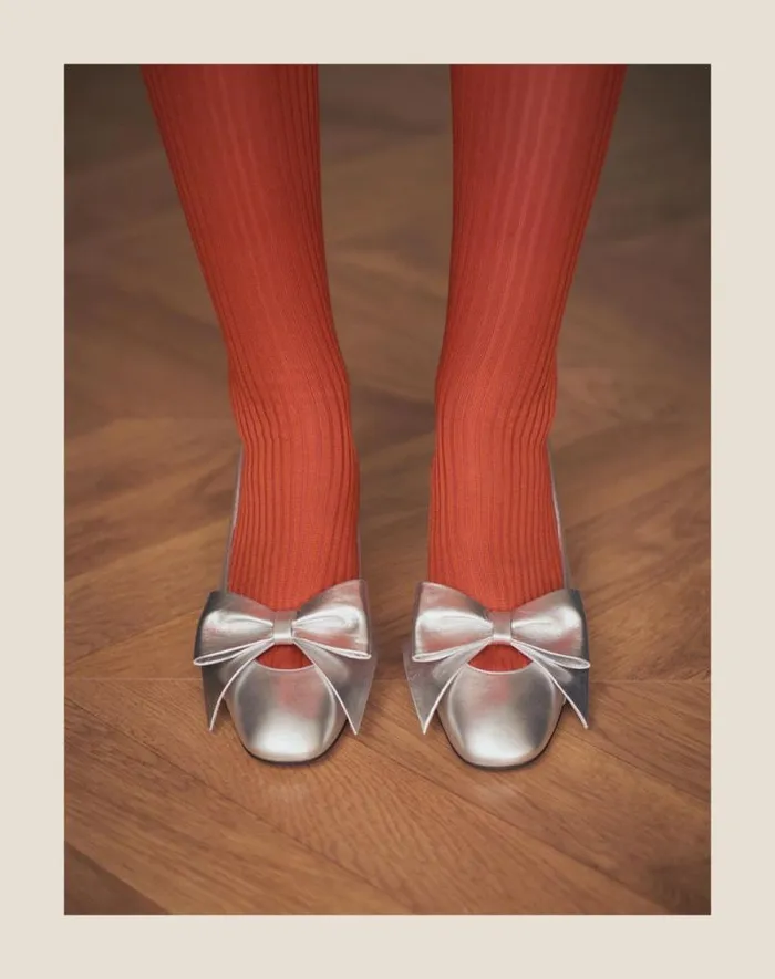 Valentino Pumps Woman Bowow Pumps In Laminated Nappa 45mm For Woman In Silver Silver