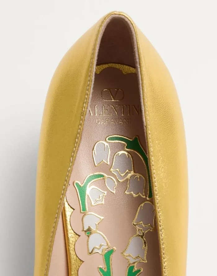 Valentino Pumps Woman Bowow Pumps In Laminated Nappa 45mm For Woman In Silver Silver