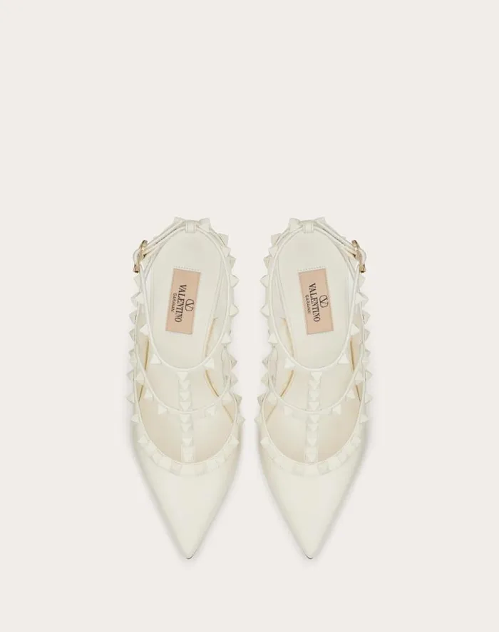 Valentino Pumps Woman Rockstud Ankle Strap Pump With Tonal Studs 100 For Woman In Poudre Poudre Valentino Pumps Woman Rockstud Ankle Strap Pump With Tonal Studs 100 For Woman In Poudre Poudre
