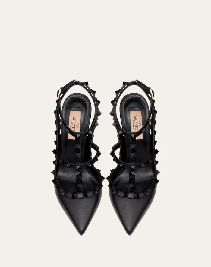 Valentino Pumps Woman Rockstud Ankle Strap Pump With Tonal Studs 100 For Woman In Poudre Poudre Valentino Pumps Woman Rockstud Ankle Strap Pump With Tonal Studs 100 For Woman In Poudre Poudre