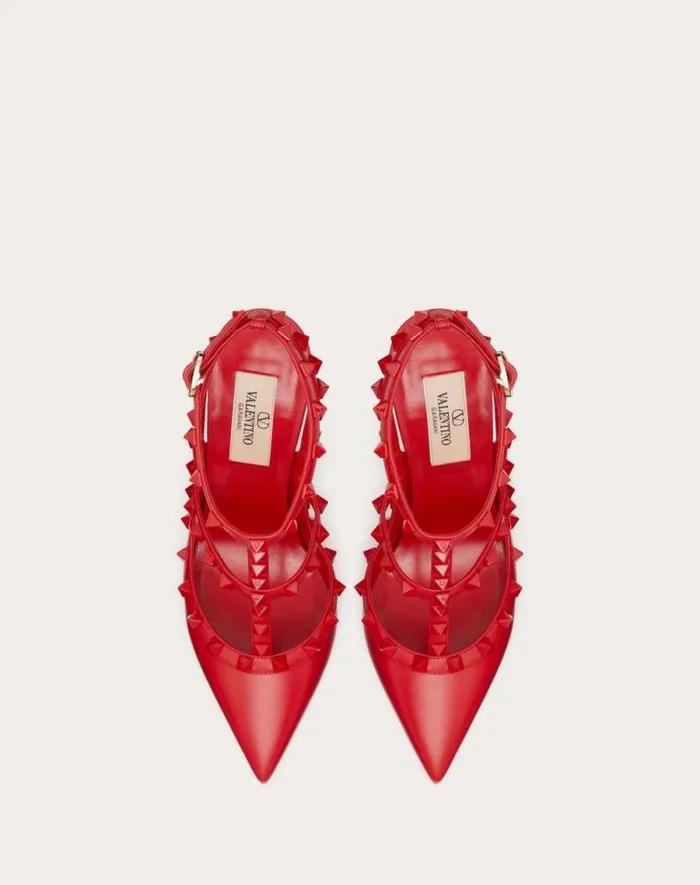 Valentino Pumps Woman Rockstud Ankle Strap Pump With Tonal Studs 100 For Woman In Poudre Poudre Valentino Pumps Woman Rockstud Ankle Strap Pump With Tonal Studs 100 For Woman In Poudre Poudre