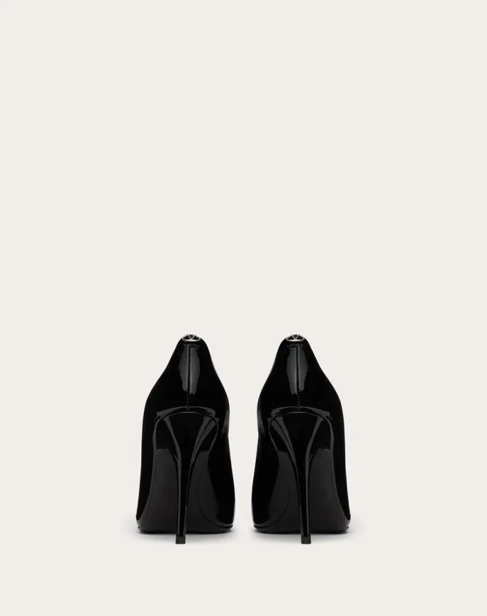 Valentino Pumps Woman Valentino Garavani Le Salon 105mm Patent Leather Pumps For Woman In Black Black Valentino Pumps Woman Valentino Garavani Le Salon 105mm Patent Leather Pumps For Woman In Black Black