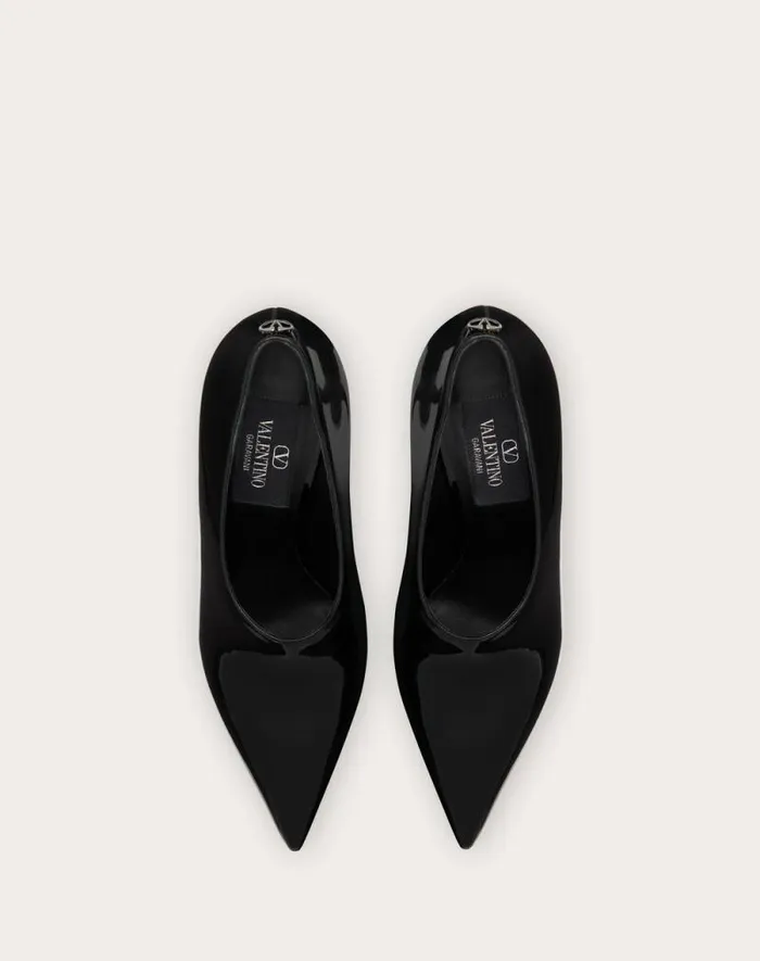 Valentino Pumps Woman Valentino Garavani Le Salon 105mm Patent Leather Pumps For Woman In Black Black Valentino Pumps Woman Valentino Garavani Le Salon 105mm Patent Leather Pumps For Woman In Black Black