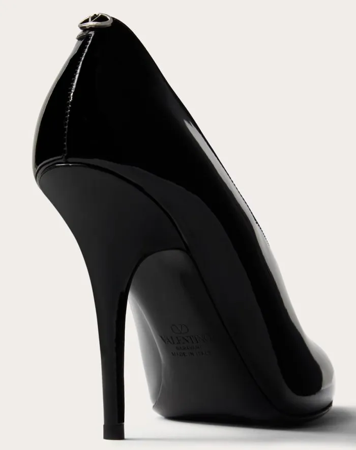 Valentino Pumps Woman Valentino Garavani Le Salon 105mm Patent Leather Pumps For Woman In Black Black Valentino Pumps Woman Valentino Garavani Le Salon 105mm Patent Leather Pumps For Woman In Black Black