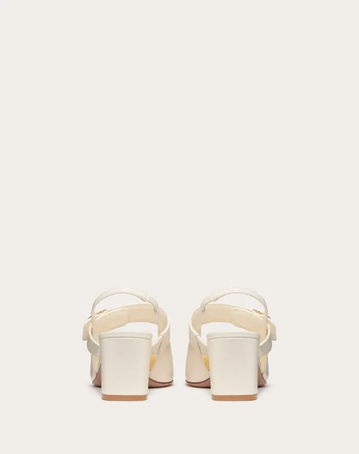 Valentino Pumps Woman Vlogo Locker Maryjane Slingback Pumps In Calfskin 60mm For Woman In Black Black Valentino Pumps Woman Vlogo Locker Maryjane Slingback Pumps In Calfskin 60mm For Woman In Black Black