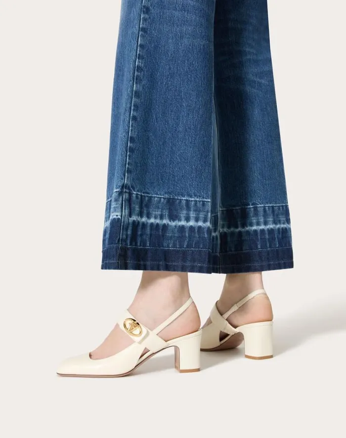 Valentino Pumps Woman Vlogo Locker Maryjane Slingback Pumps In Calfskin 60mm For Woman In Black Black Valentino Pumps Woman Vlogo Locker Maryjane Slingback Pumps In Calfskin 60mm For Woman In Black Black