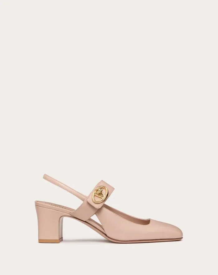Valentino Pumps Woman Vlogo Locker Maryjane Slingback Pumps In Calfskin 60mm For Woman In Black Black Valentino Pumps Woman Vlogo Locker Maryjane Slingback Pumps In Calfskin 60mm For Woman In Black Black