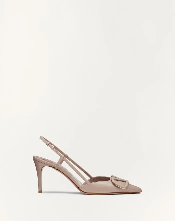 Valentino Pumps Woman Vlogo Signature Calfskin Slingback Pump 80 Mm 315 In For Woman In Black Black Valentino Pumps Woman Vlogo Signature Calfskin Slingback Pump 80 Mm 315 In For Woman In Black Black