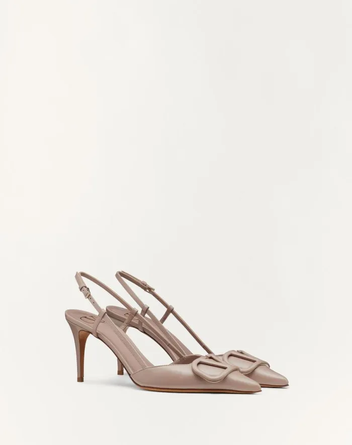 Valentino Pumps Woman Vlogo Signature Calfskin Slingback Pump 80 Mm 315 In For Woman In Black Black Valentino Pumps Woman Vlogo Signature Calfskin Slingback Pump 80 Mm 315 In For Woman In Black Black