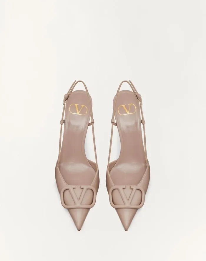 Valentino Pumps Woman Vlogo Signature Calfskin Slingback Pump 80 Mm 315 In For Woman In Black Black Valentino Pumps Woman Vlogo Signature Calfskin Slingback Pump 80 Mm 315 In For Woman In Black Black