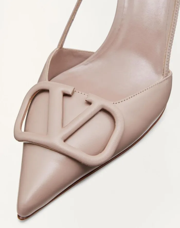 Valentino Pumps Woman Vlogo Signature Calfskin Slingback Pump 80 Mm 315 In For Woman In Black Black Valentino Pumps Woman Vlogo Signature Calfskin Slingback Pump 80 Mm 315 In For Woman In Black Black