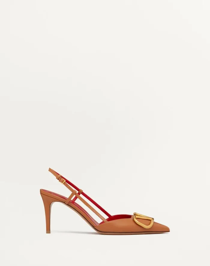 Valentino Pumps Woman Vlogo Signature Calfskin Slingback Pump 80mm 315 In For Woman In Black Black Valentino Pumps Woman Vlogo Signature Calfskin Slingback Pump 80mm 315 In For Woman In Black Black
