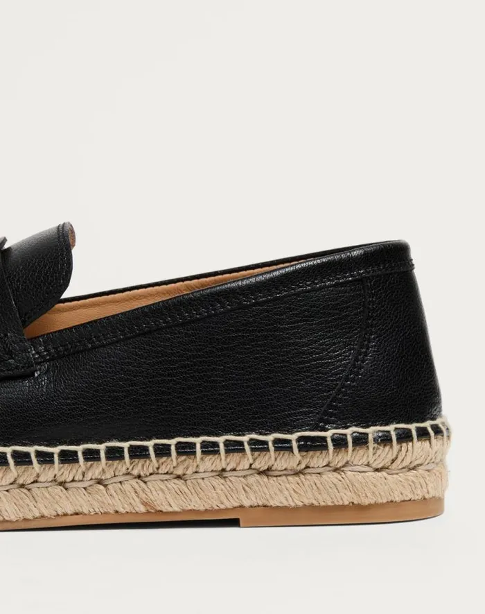 Valentino Sandals Man Palm Avenue Calfskin Loafer For Man In Black Black