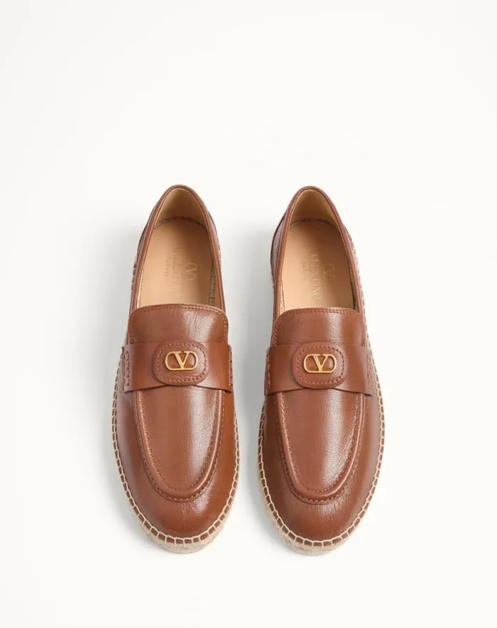 Valentino Sandals Man Palm Avenue Calfskin Loafer For Man In Black Black