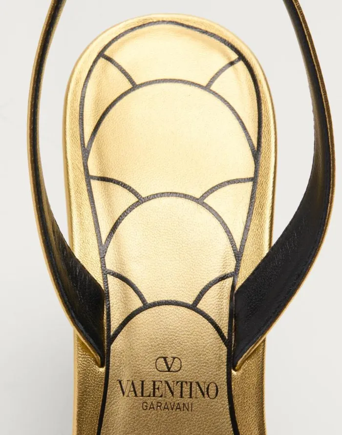 Valentino Sandals Woman Ladycrush Sandal In Laminated Nappa With Crystals 85mm For Woman In Multicolor Multicolor Valentino Sandals Woman Ladycrush Sandal In Laminated Nappa With Crystals 85mm For Woman In Multicolor Multicolor