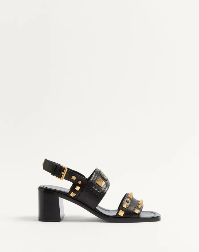 Valentino Sandals Woman Plaster Caster Buffalo Sandal 60mm For Woman In Black Black Valentino Sandals Woman Plaster Caster Buffalo Sandal 60mm For Woman In Black Black