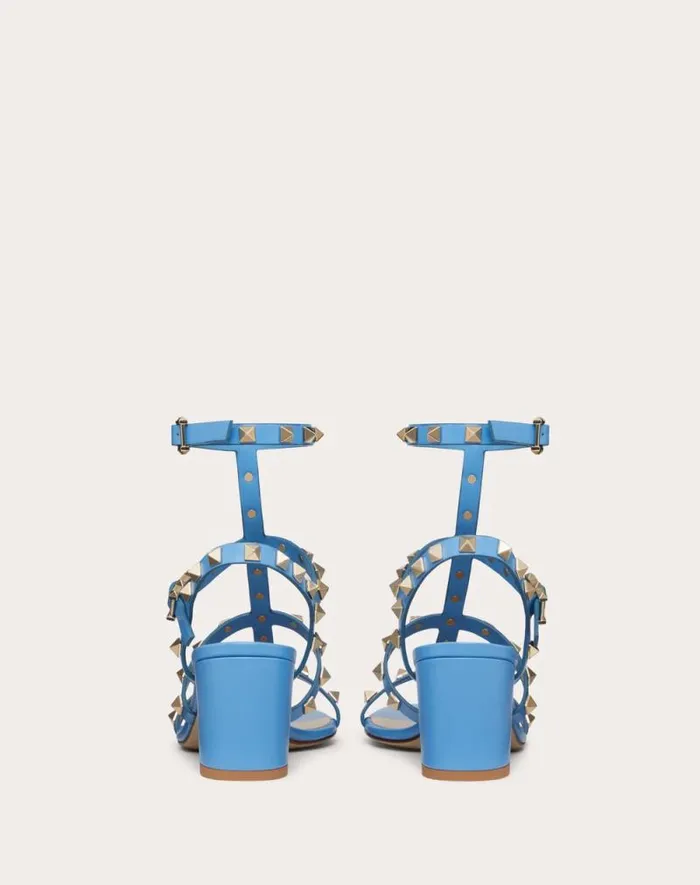 Valentino Sandals Woman Rockstud Calfskin Ankle Strap Sandal 60 Mm For Woman In Saddle Brown Saddle Brown Valentino Sandals Woman Rockstud Calfskin Ankle Strap Sandal 60 Mm For Woman In Saddle Brown Saddle Brown