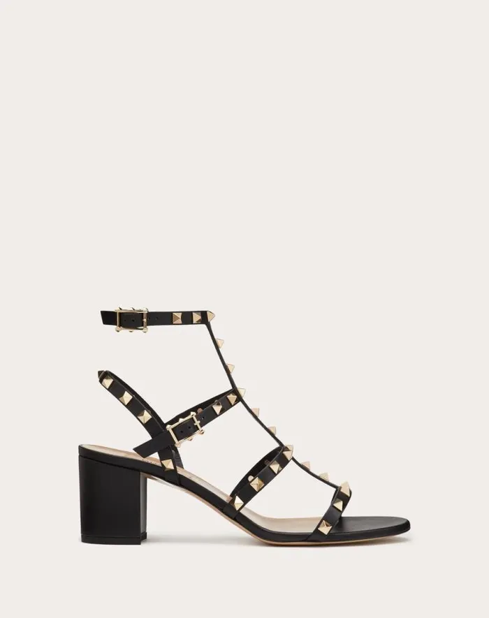 Valentino Sandals Woman Rockstud Calfskin Ankle Strap Sandal 60 Mm For Woman In Saddle Brown Saddle Brown Valentino Sandals Woman Rockstud Calfskin Ankle Strap Sandal 60 Mm For Woman In Saddle Brown Saddle Brown
