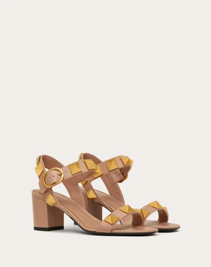 Valentino Sandals Woman Roman Stud Calfskin Sandal 60 Mm For Woman In Light Ivory Light Ivory Valentino Sandals Woman Roman Stud Calfskin Sandal 60 Mm For Woman In Light Ivory Light Ivory