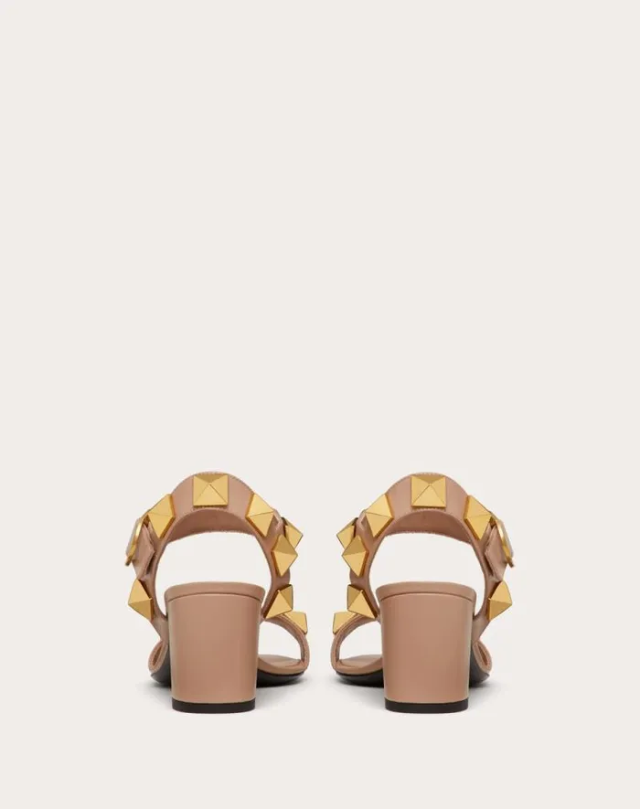 Valentino Sandals Woman Roman Stud Calfskin Sandal 60 Mm For Woman In Light Ivory Light Ivory Valentino Sandals Woman Roman Stud Calfskin Sandal 60 Mm For Woman In Light Ivory Light Ivory