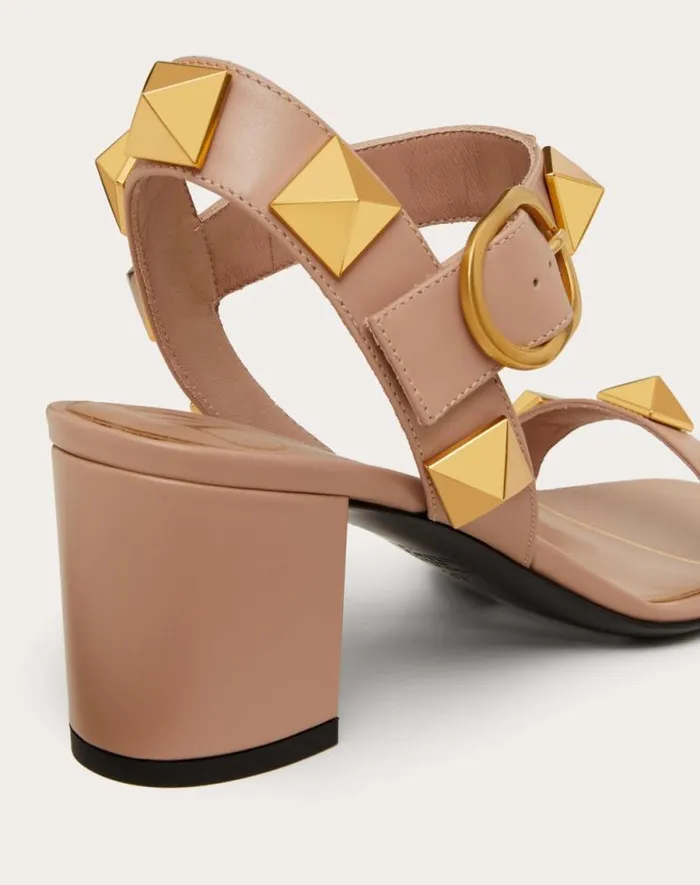 Valentino Sandals Woman Roman Stud Calfskin Sandal 60 Mm For Woman In Light Ivory Light Ivory Valentino Sandals Woman Roman Stud Calfskin Sandal 60 Mm For Woman In Light Ivory Light Ivory