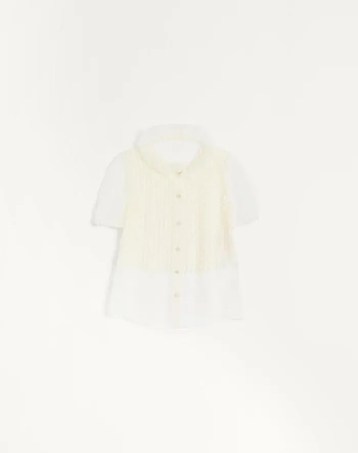 Valentino Shirts And Tops Woman Chiffon Blouse For Woman In Ivory Ivory